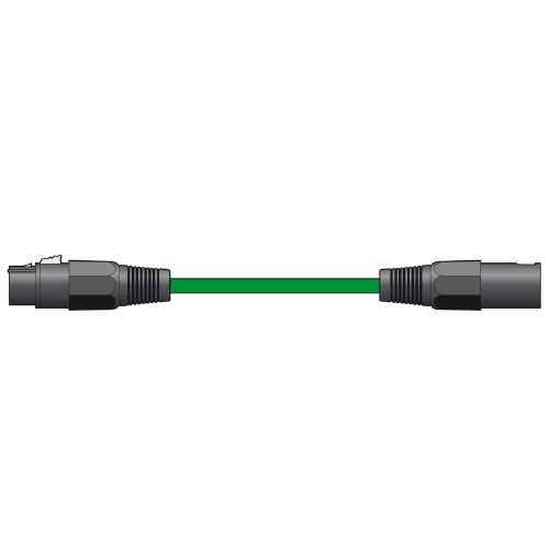 Chord Classic Male XLR to Female XLR Green ( 190.100UK )