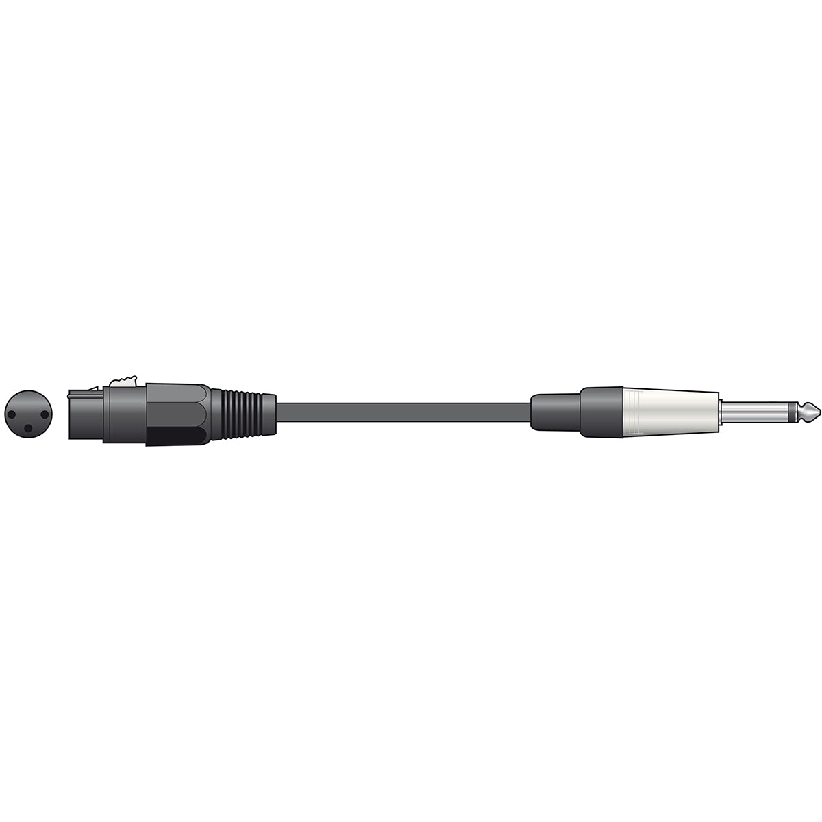 Chord XLR Female to 6.3mm Mono Jack Cable 1.5m (190112)