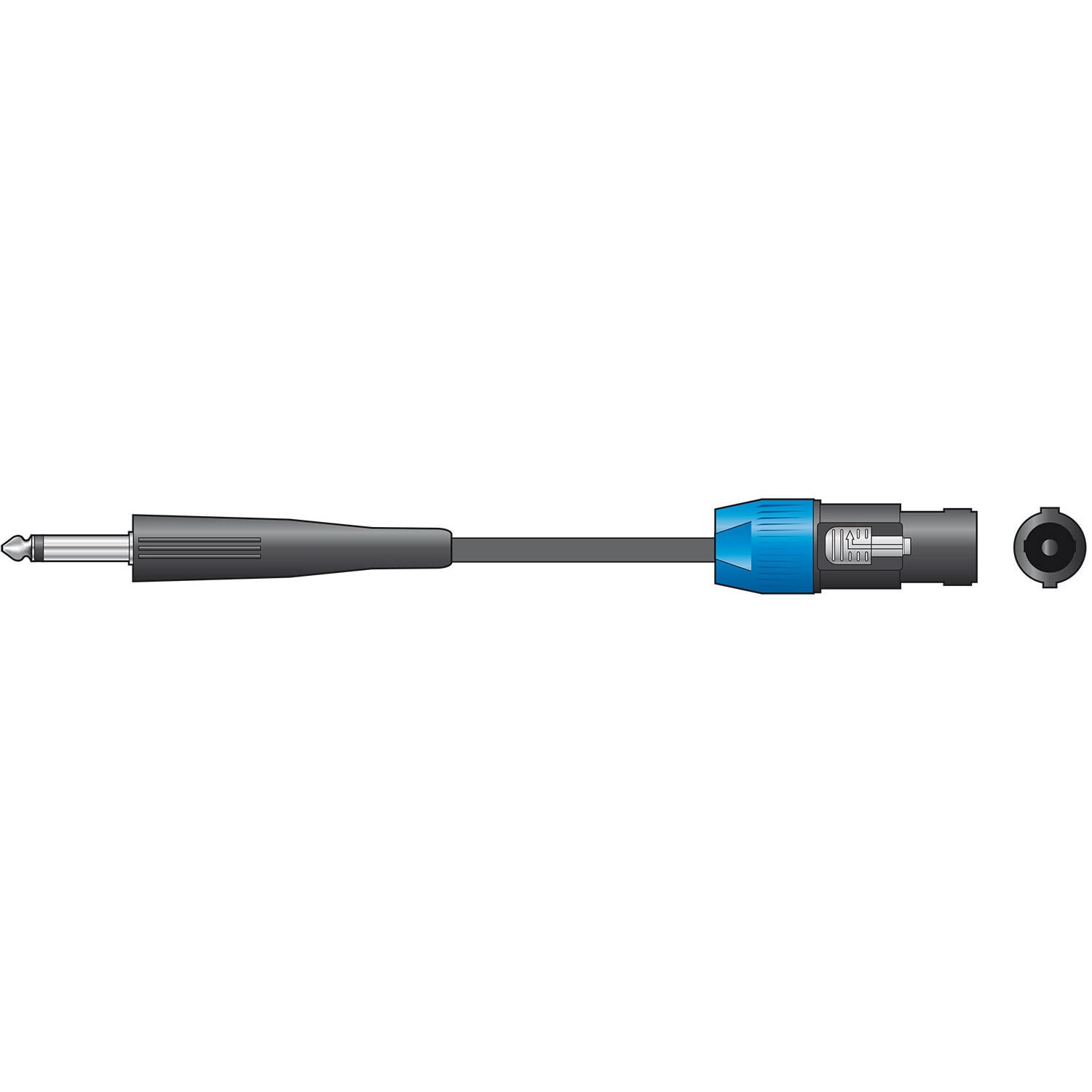 AVSL 2 Pole Speakon to 6.3mm Jack Cable - 12 Metre (190190)