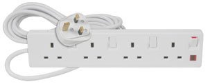 SKYTRONICS Switched Mains Trailing Socket - 4 Way (429841)