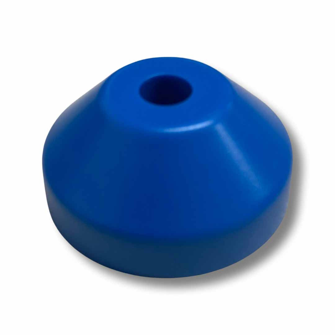 7" 45 Record Centre Adapter (blue plastic, cone-shaped)