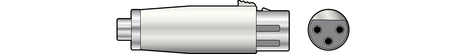 QTX 3-pin XLR Female to RCA Phono Socket (764862)