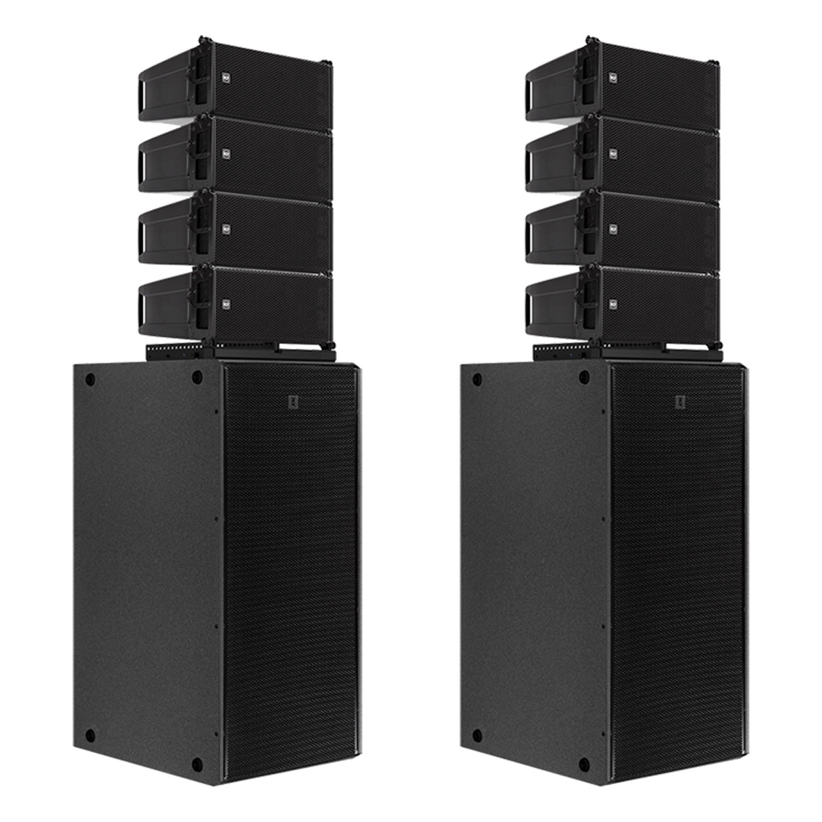 RCF SUB 8008-AS + Stacked HDL 6-A Line Array System