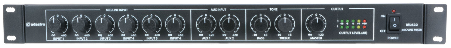 Citronic ML622 1U Mic/Line Rack Mixer (953026)