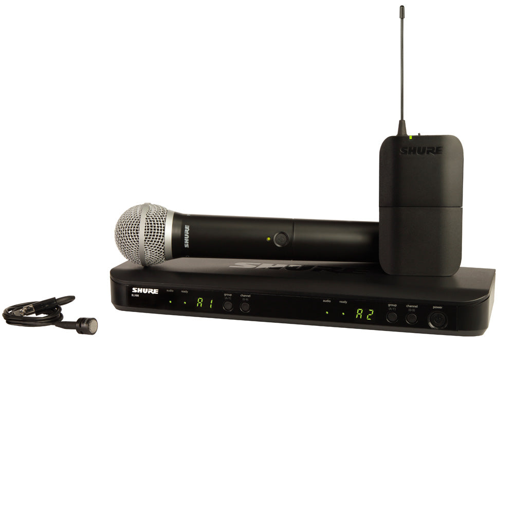 Shure Dual Channel Combo Wireless System (BLX1288/CVL)