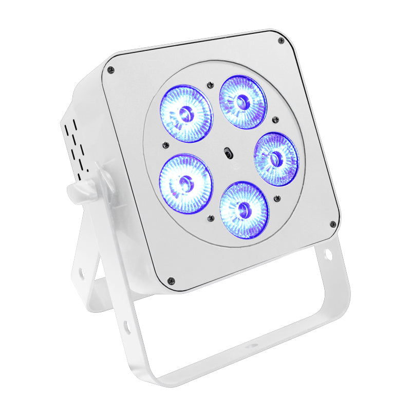 LEDJ Slimline 5Q5 RGBW LED PAR in White ( LEDJ58A )
