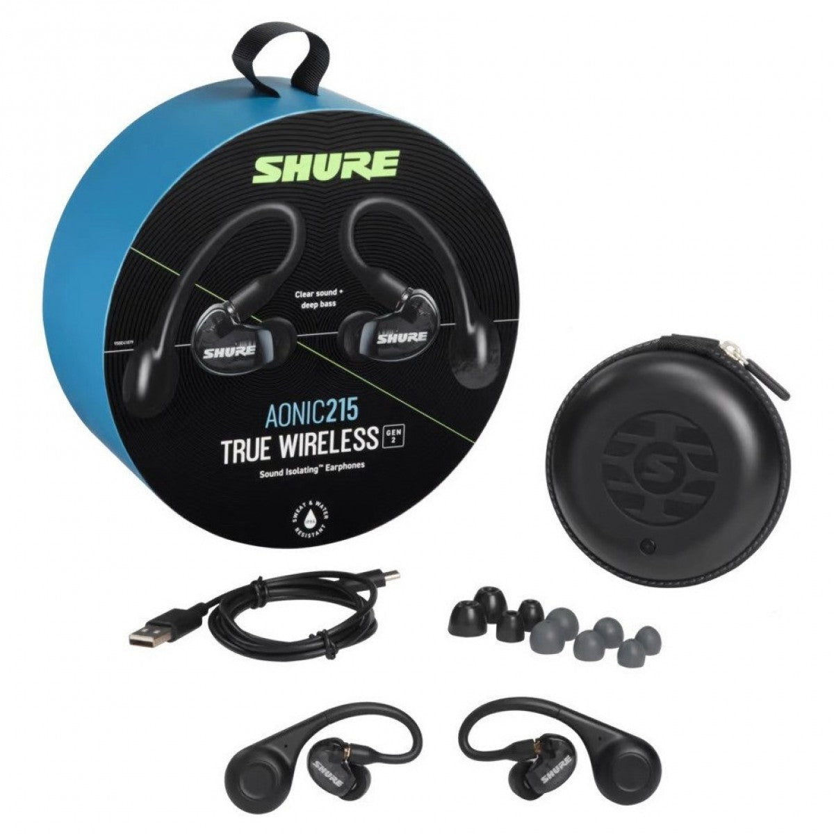 Shure AONIC 215 Gen 2 True Wireless Sound Isolating Earphones Black