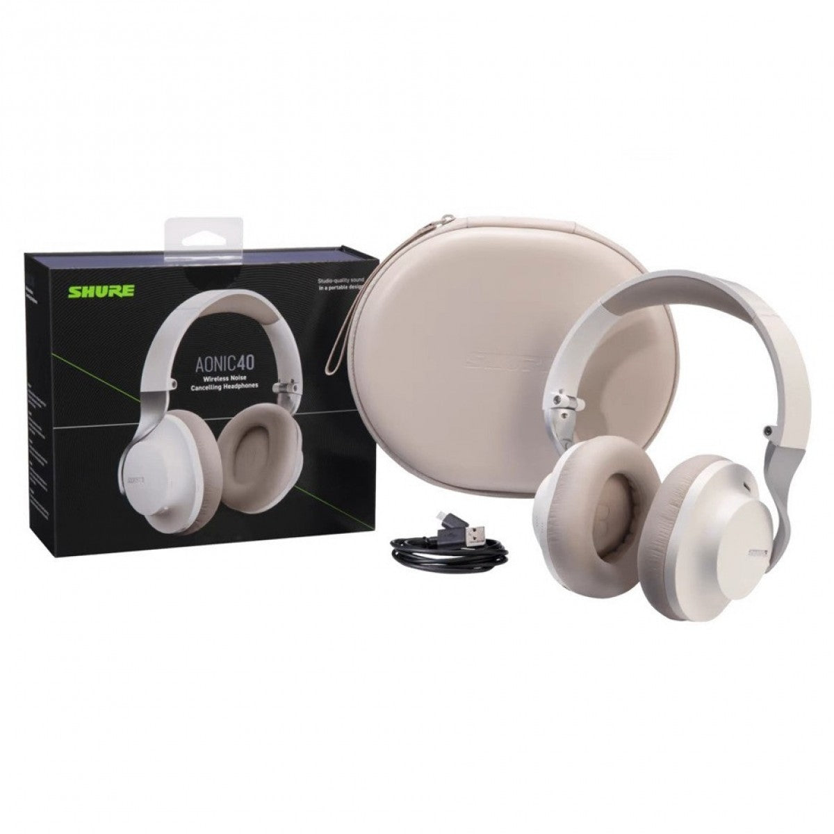 Shure AONIC 40 Wireless Noise Cancelling Headphones White