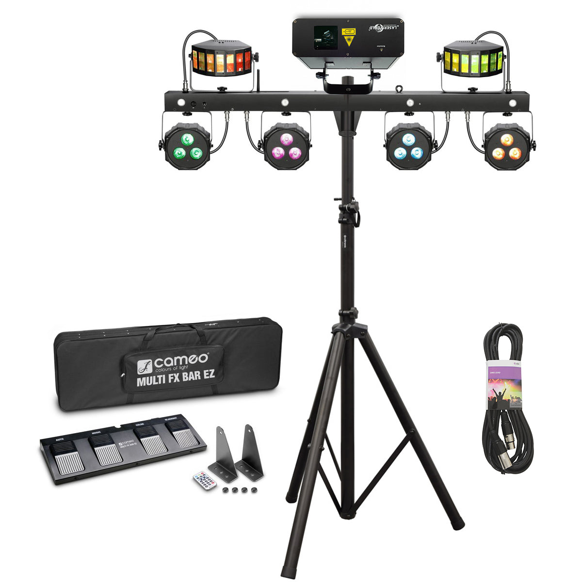 Cameo Multi FX Bar EZ Lighting System with EL-400RGB MK2 Laser & Stand