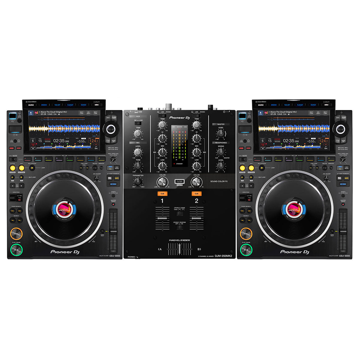Pioneer DJ 2 x CDJ-3000 + DJM-250MK2 Package