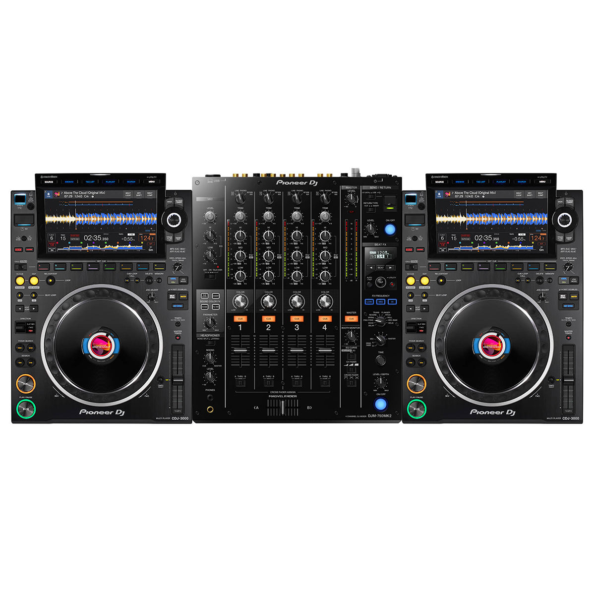 Pioneer DJ 2 x CDJ-3000 + DJM-750MK2 Package