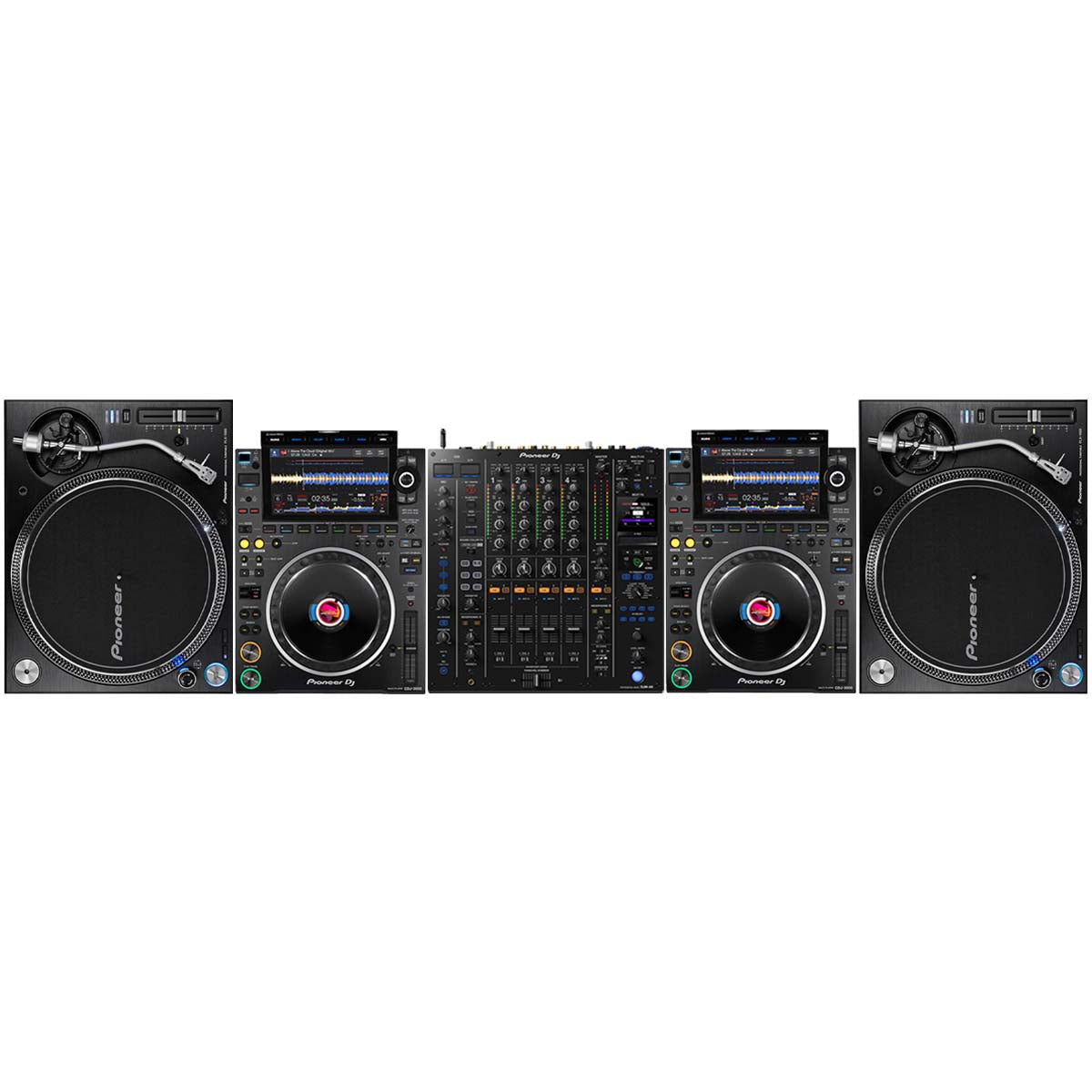Pioneer DJ 2 x CDJ-3000 + 2 x PLX1000 + DJM-A9 Package