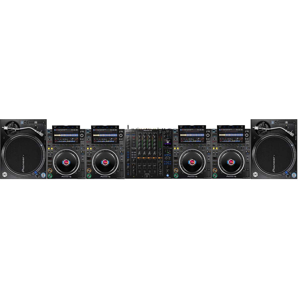Pioneer DJ 4 x CDJ-3000 + 2 x PLX1000 + DJM-A9 Package