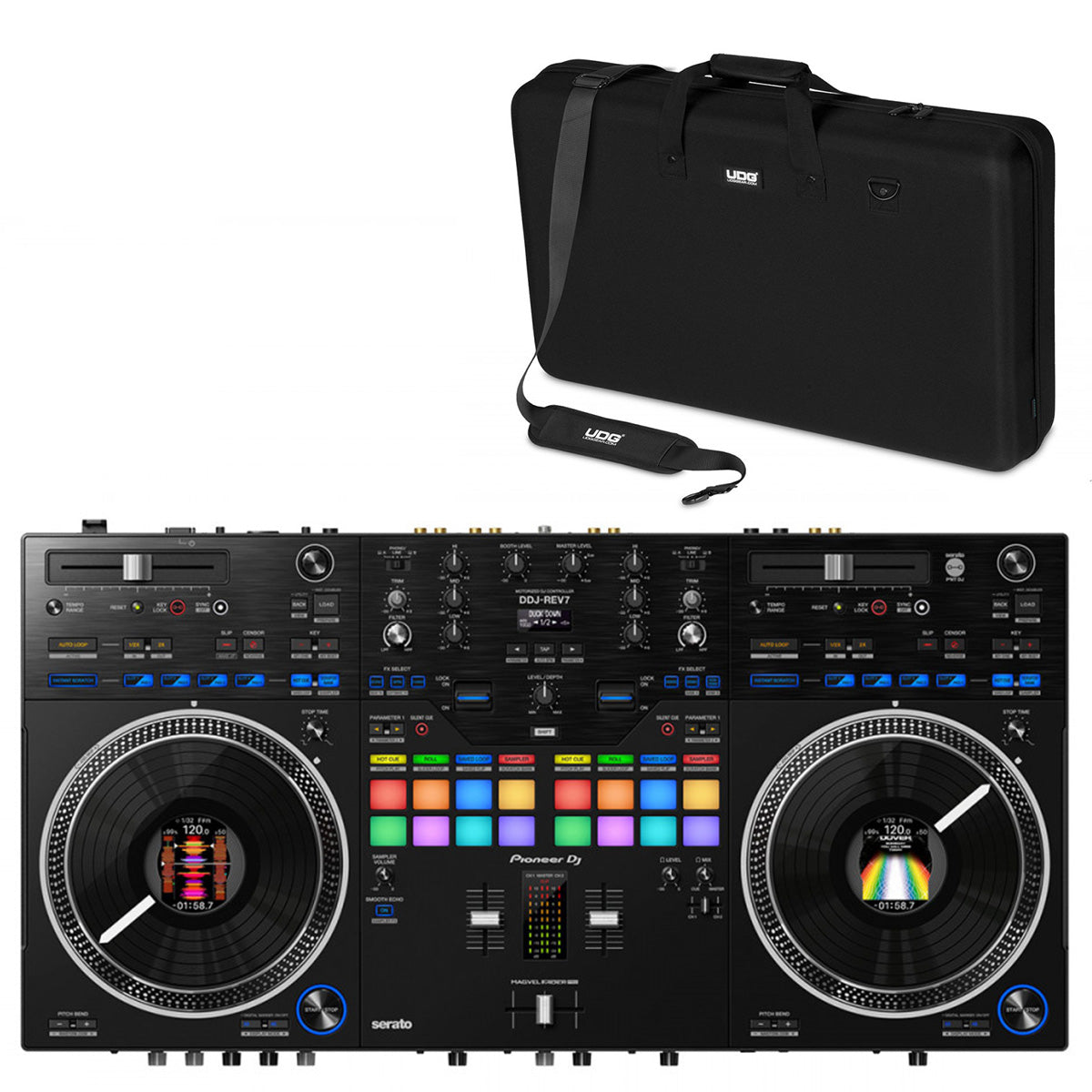 Pioneer DJ DDJ-REV7 + U8317BL Bundle