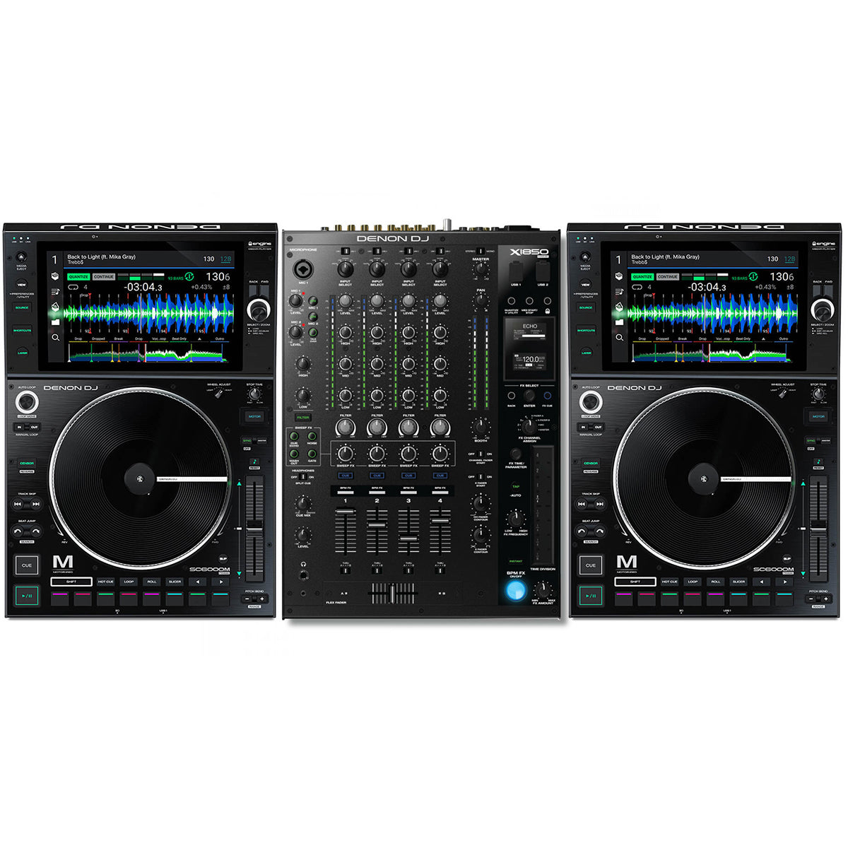 Denon DJ SC6000M Pair + X1850 Bundle