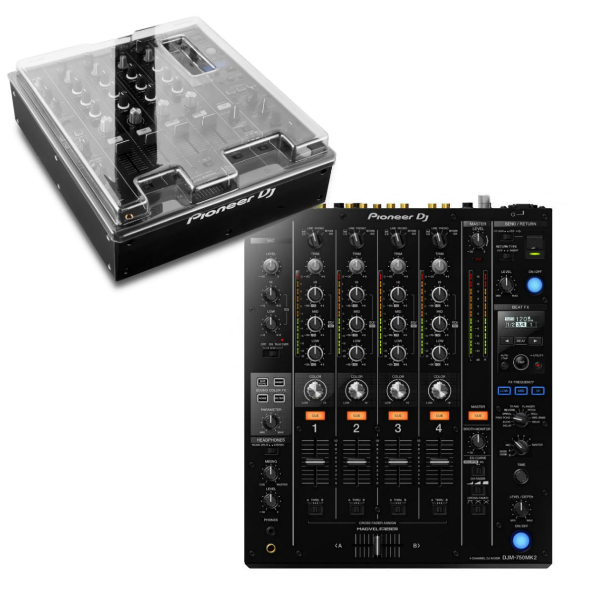 Pioneer DJ DJM-750 MK2 + Decksaver Bundle