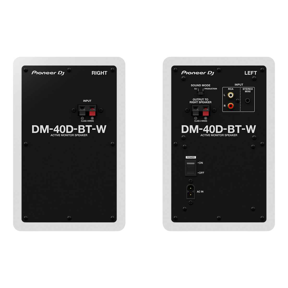 Pioneer DJ DM-40D-BT-W Bluetooth Active Monitors White