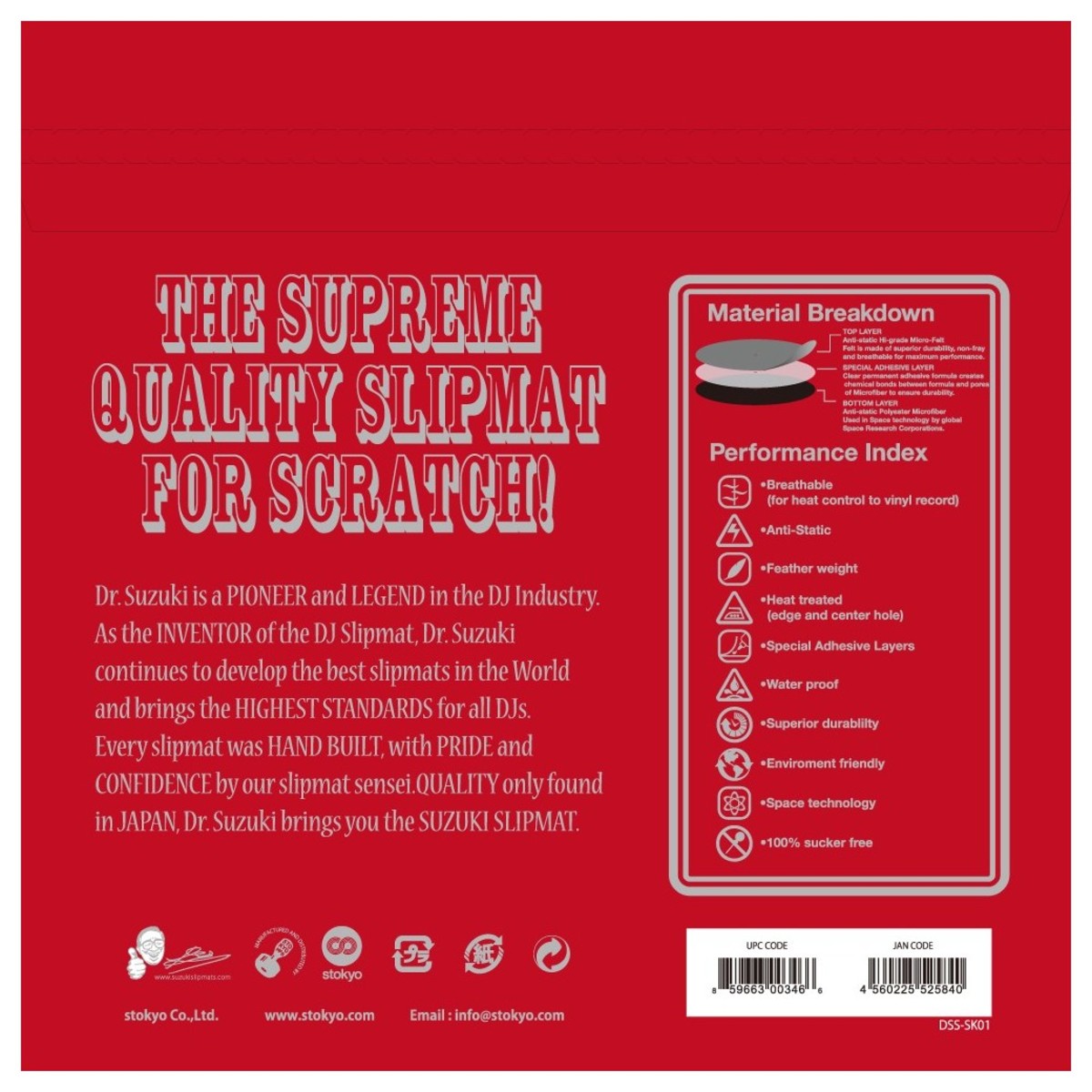 Dr.Suzuki Scratch Slipmats 12" Pair Grey