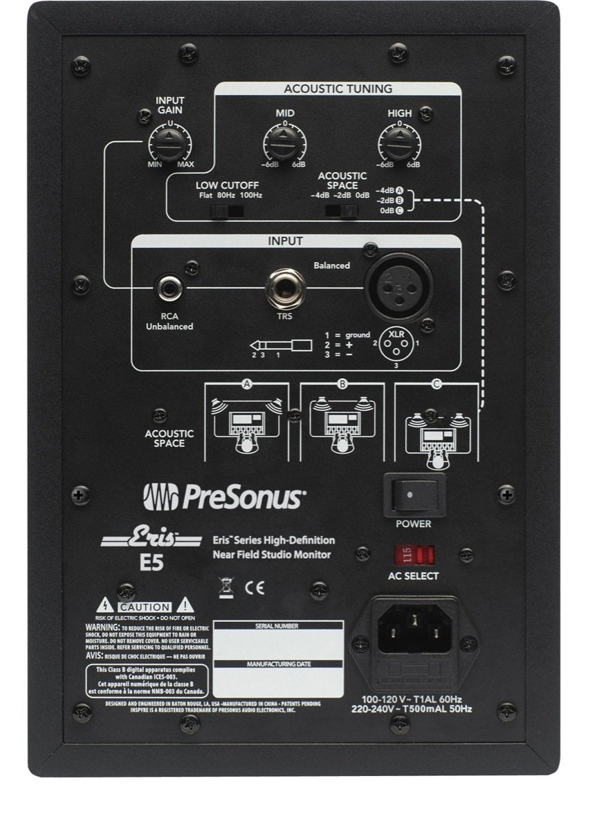 PRESONUS Eris E5 Active Studio Monitor (Each)