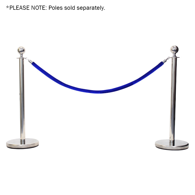 Elumen8 Chrome Barrier Rope - Blue Velvet