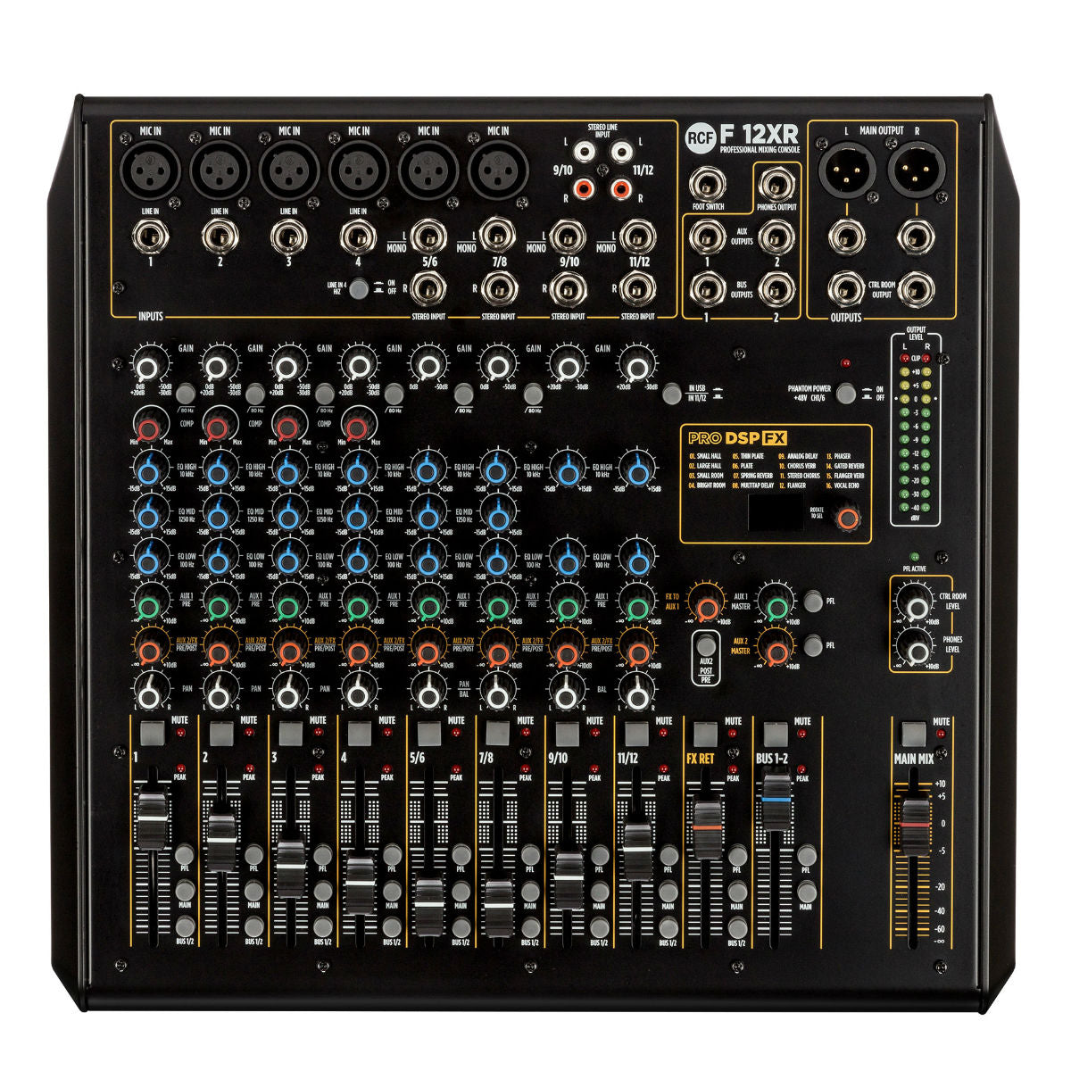 RCF F 12XR 12-Channel Mixer With Multi-FX & Recording