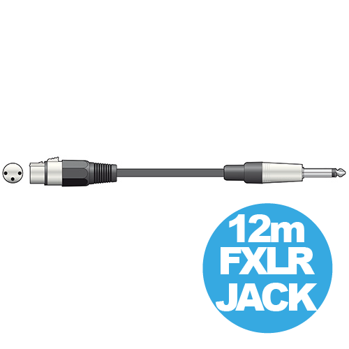 QTX 12m Female XLR - 6.3mm Jack Unbalanced (190088)