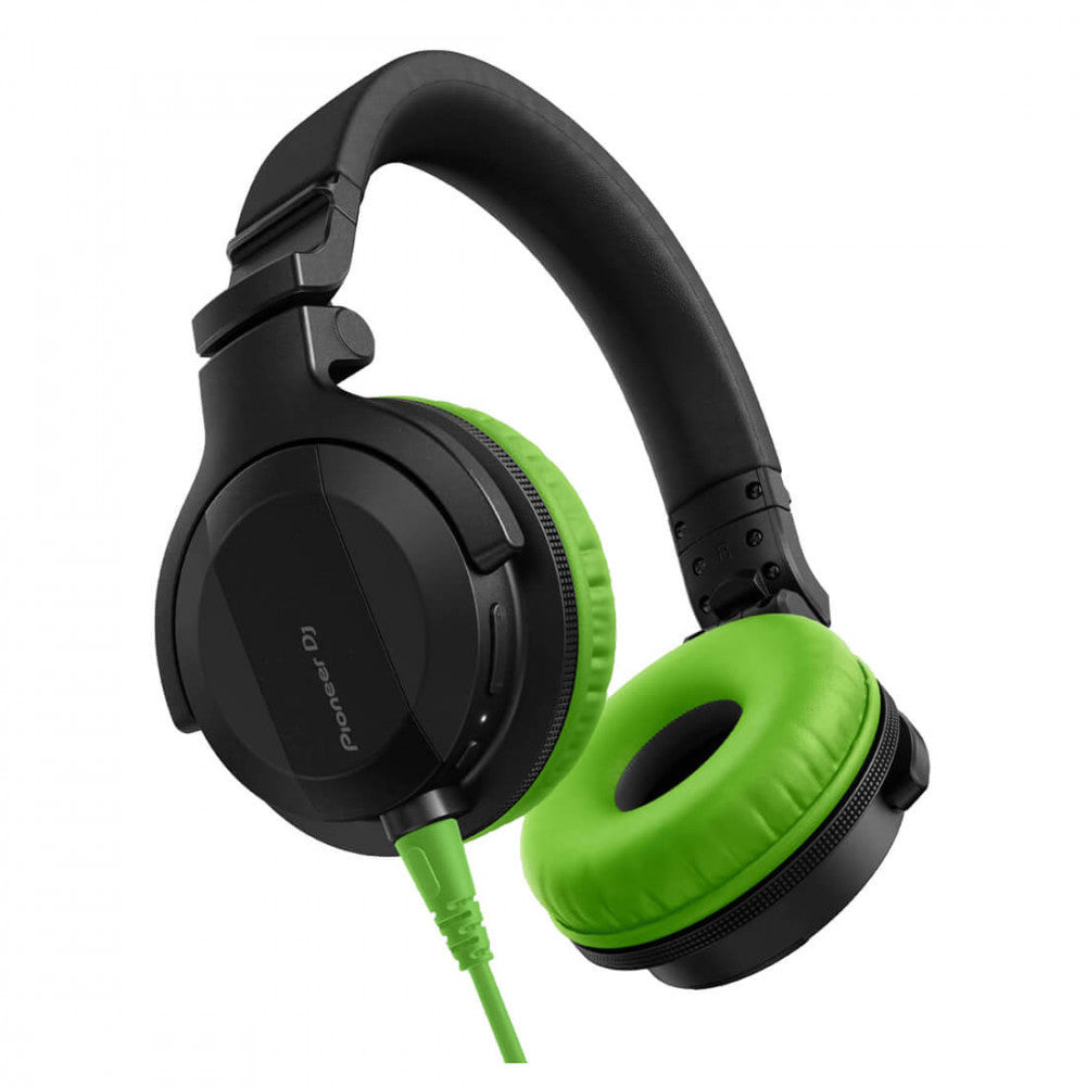 Pioneer DJ HDJ-CUE1 Headphones with Green Accessory Pack