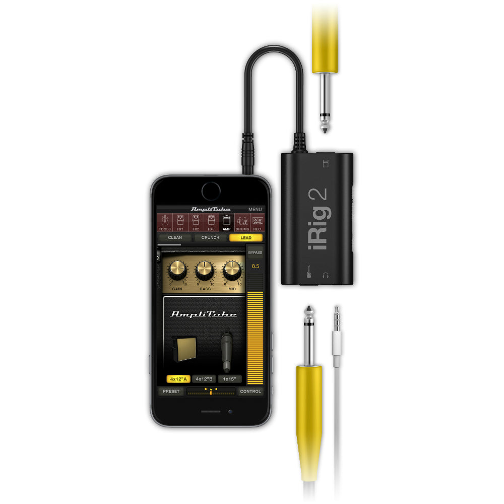 IK Multimedia iRig 2 guitar interface for iPhone, iPod touch, iPad, Mac &  Android