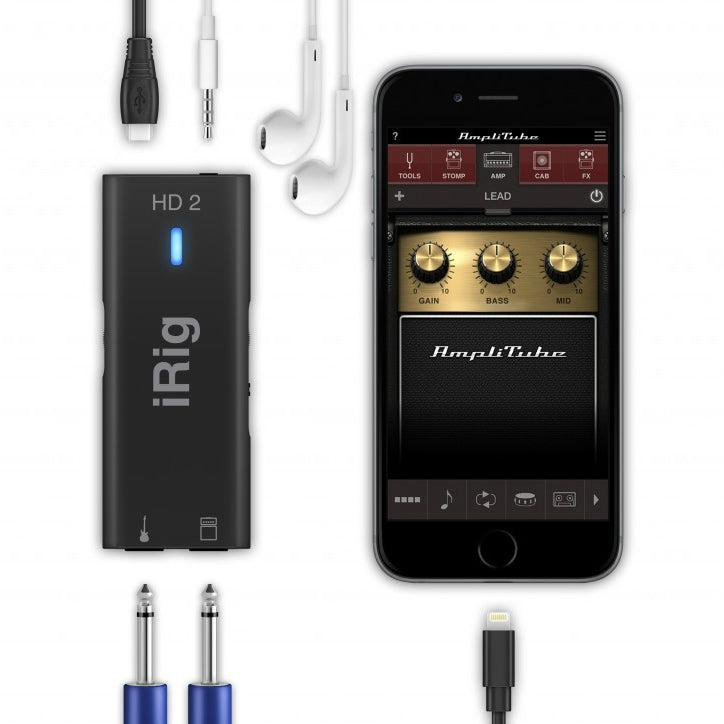 IK Multimedia iRig HD2 High Quality Guitar Interface for iPhone/iPad/Mac