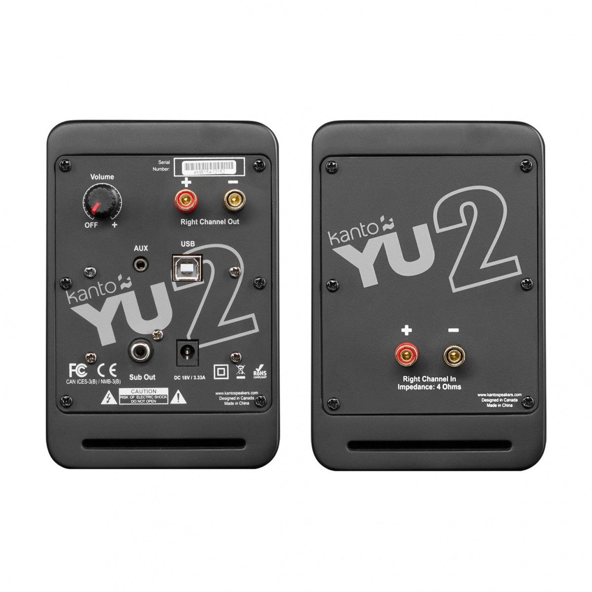 Kanto YU2 Powered Desktop Speakers Matt Black