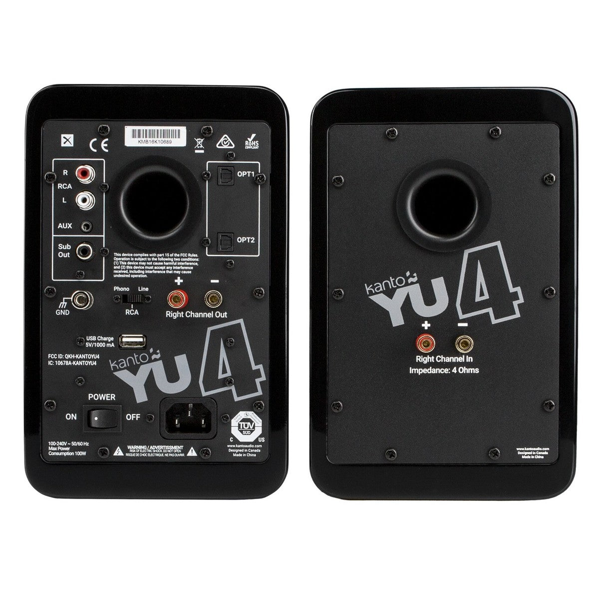 Kanto YU4 Powered Speakers Matt Black