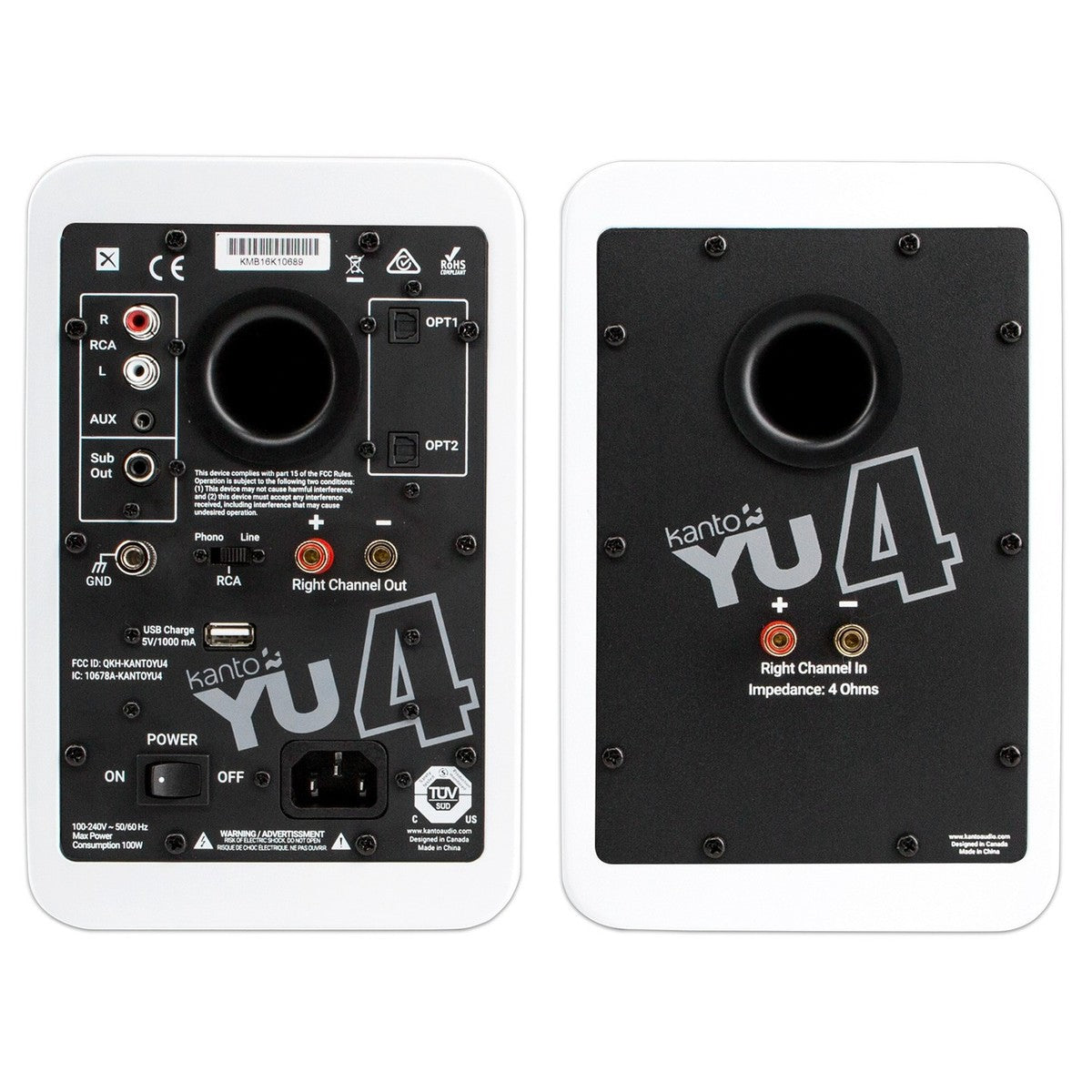 Kanto YU4 Powered Desktop Speakers Matt White