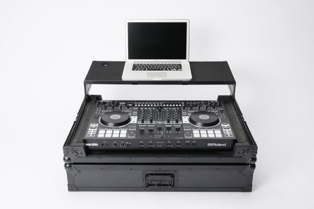 Magma Multi Format Workstation XXL Plus DJ flight case for large controllers with laptop shelf