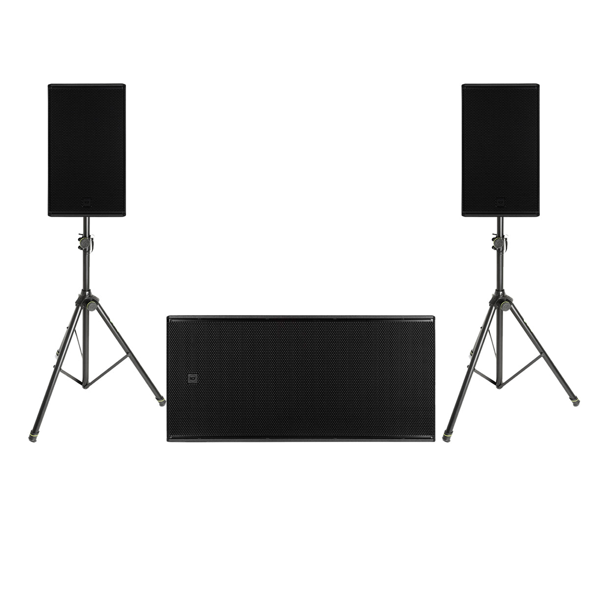 RCF 2 x NX 915-A + 1 x SUB 8008-AS PA System With Mono Sub