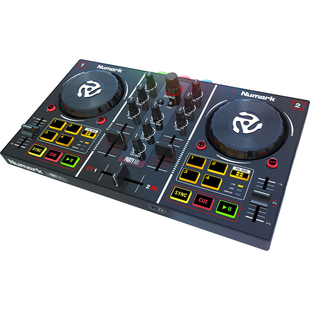 NUMARK Party Mix 2-Channel DJ Controller With Built In Light Show