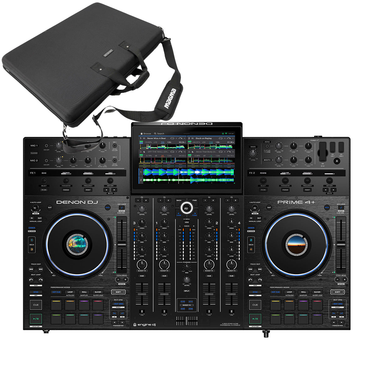 Denon DJ Prime 4+ & CTRL Case Bundle