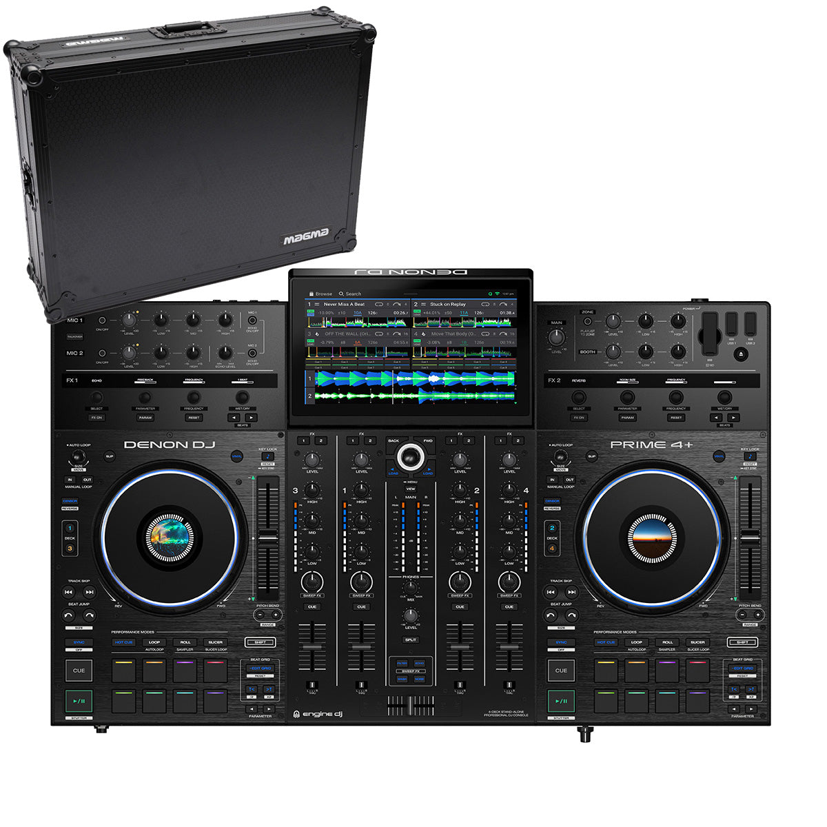 Denon DJ Prime 4+ & Flight Case Bundle