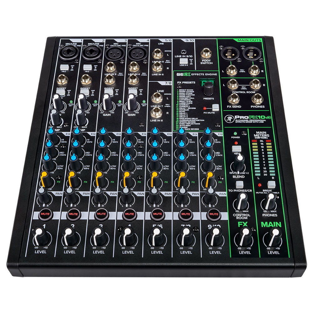 Mackie ProFX10 V3 10-channel Mixer with USB & FX