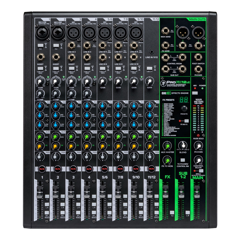 Mackie ProFX12 V3 12-channel Mixer with USB & FX