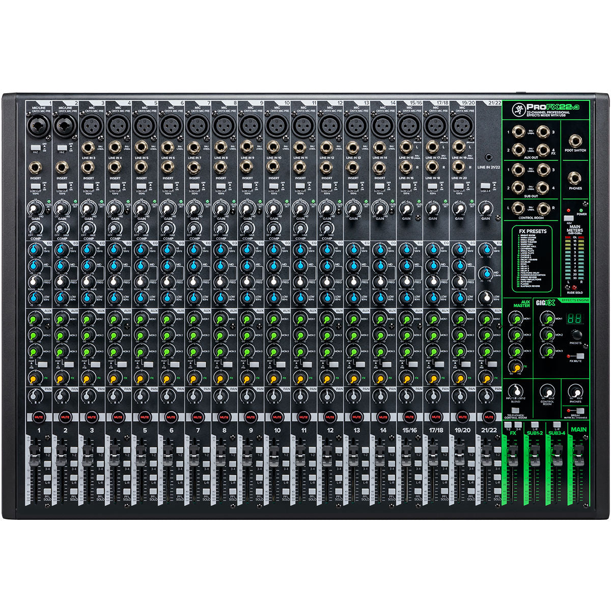 Mackie ProFX22 V3 20-channel Mixer with USB & FX