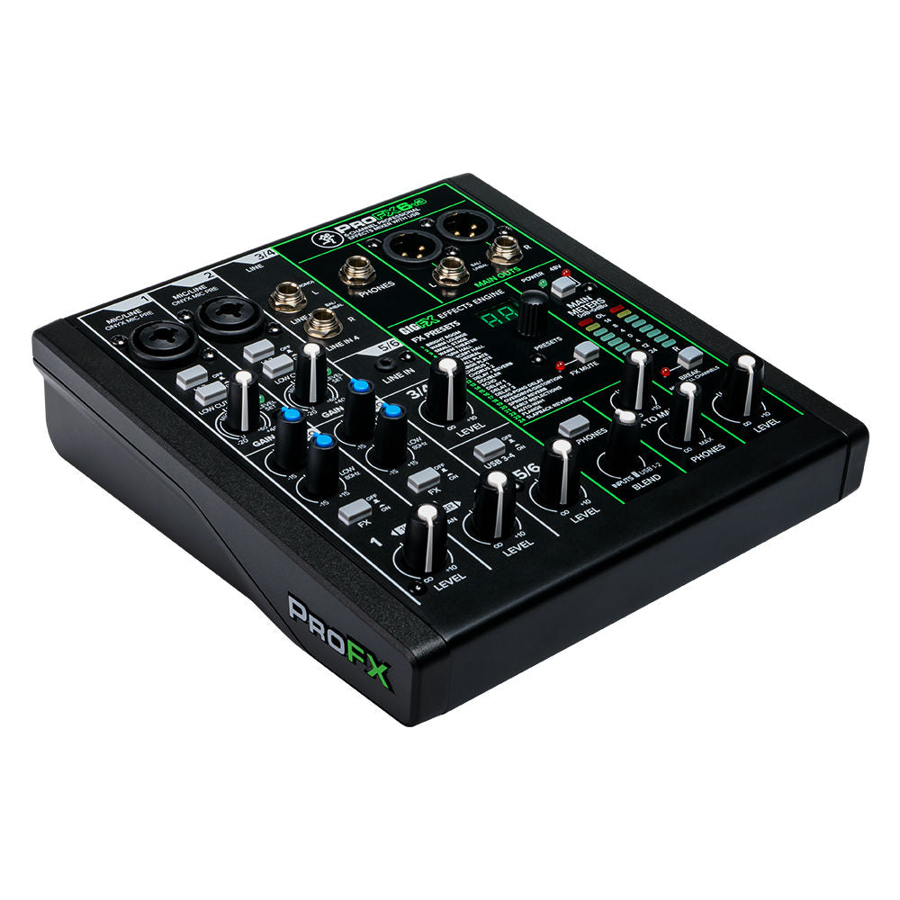 Mackie ProFX6 V3 6-channel Mixer with USB & FX