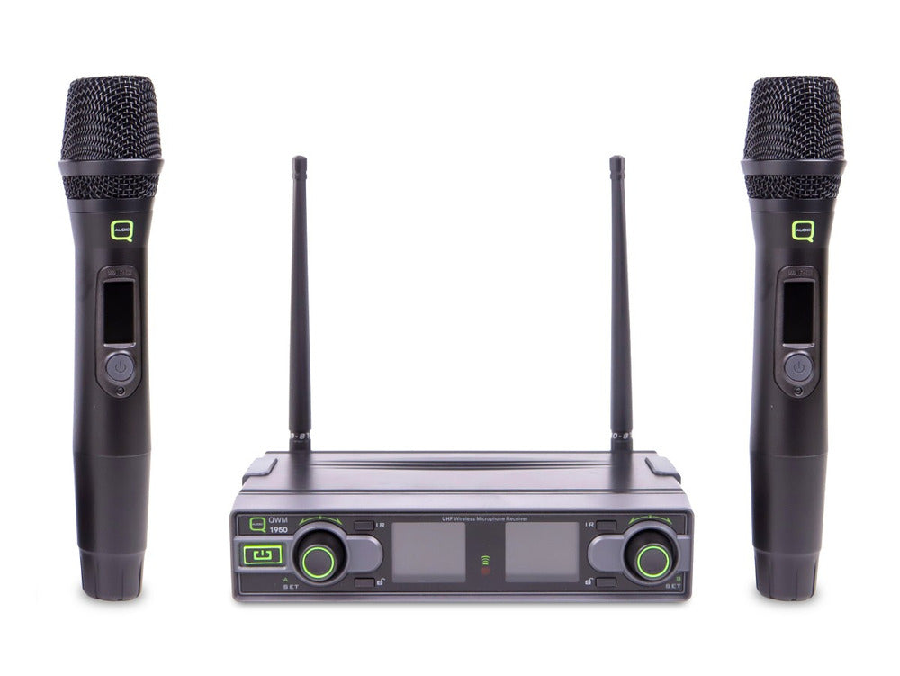 Q-AUDIO QWM1950 HH UHF Dual Channel Wireless Microphone System