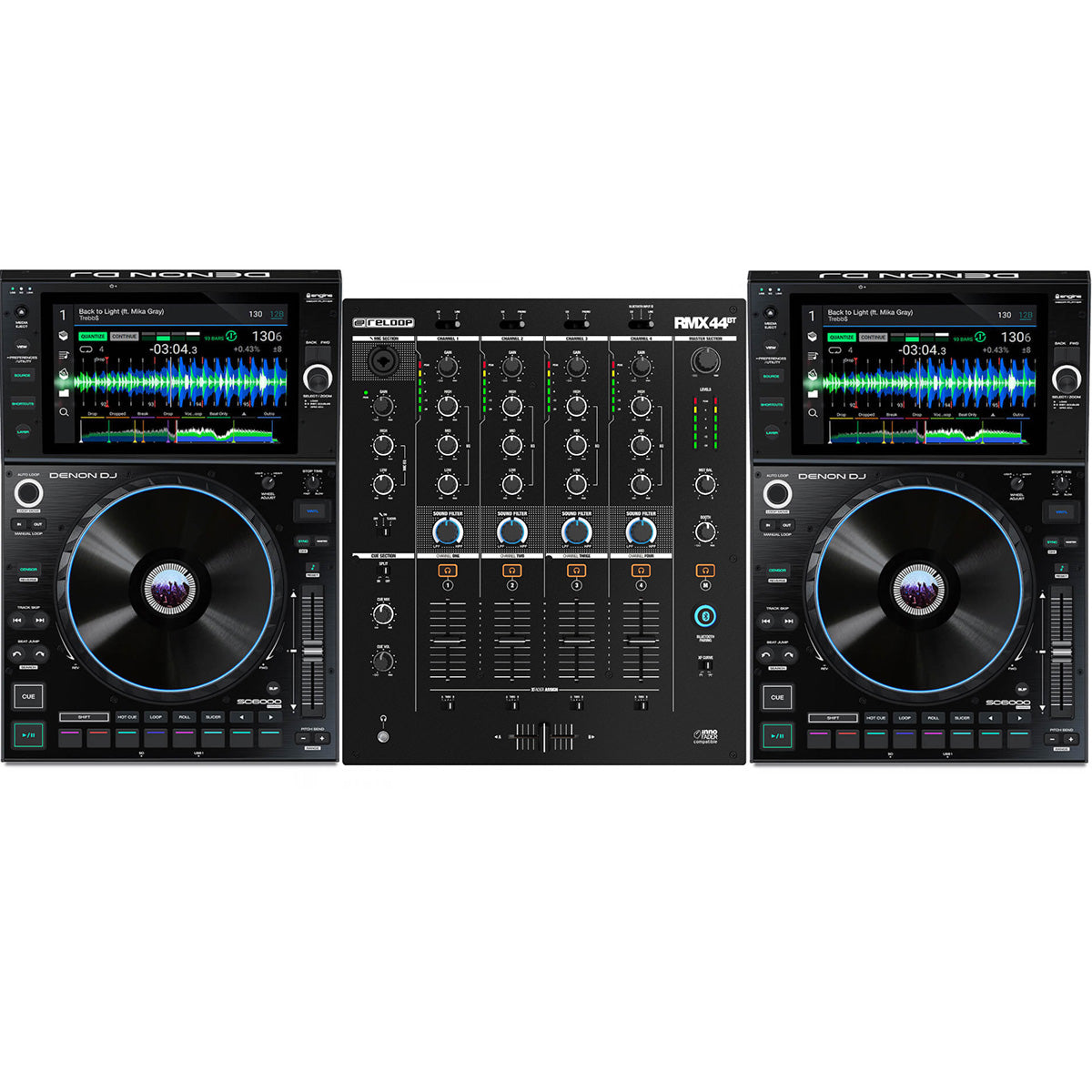 Denon DJ SC6000 Prime + Reloop RMX-44 BT Bundle