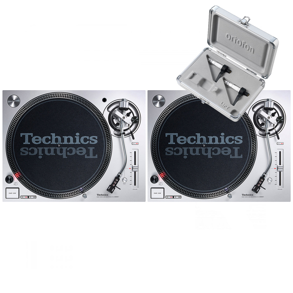 Technics SL1200 MK7 Pair + Concorde Scratch MK2 Twin Pack