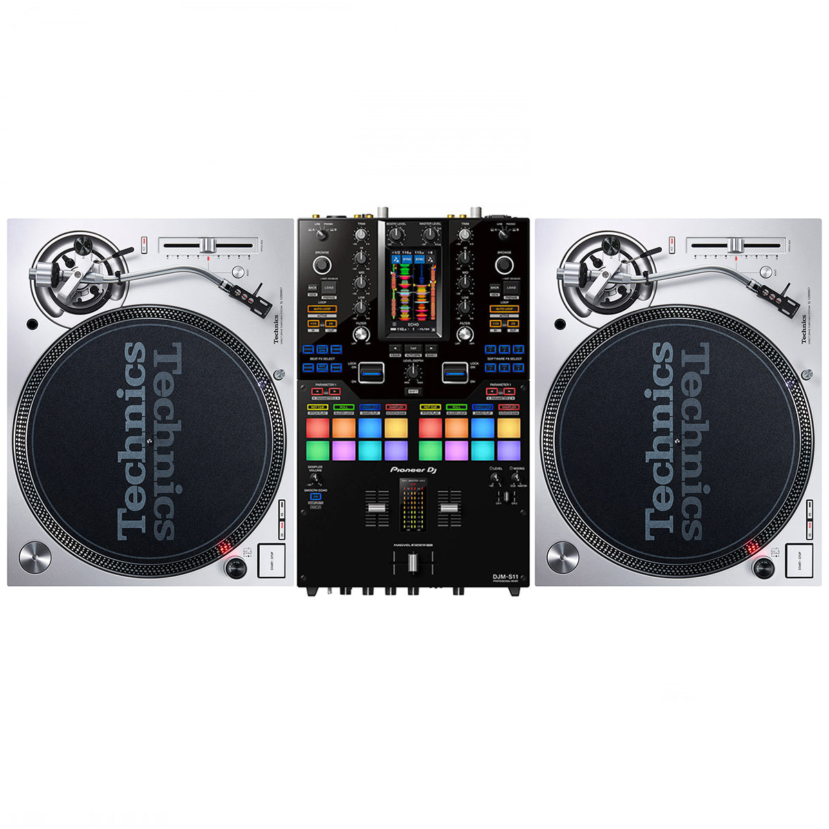 Technics SL1200 MK7 + Pioneer DJ DJM-S11 Mixer