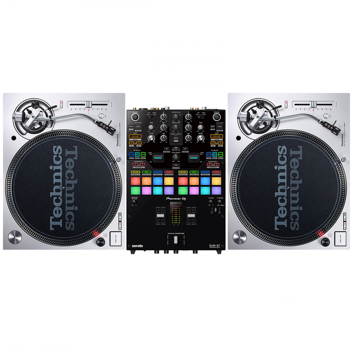 Technics SL1200 MK7 + Pioneer DJ DJM-S7 Mixer