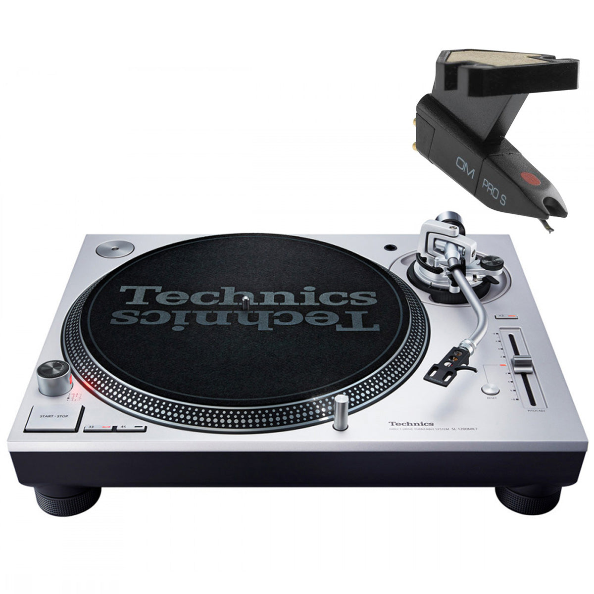 Technics SL1200 MK7 Turntable + OM PROS Cartridge