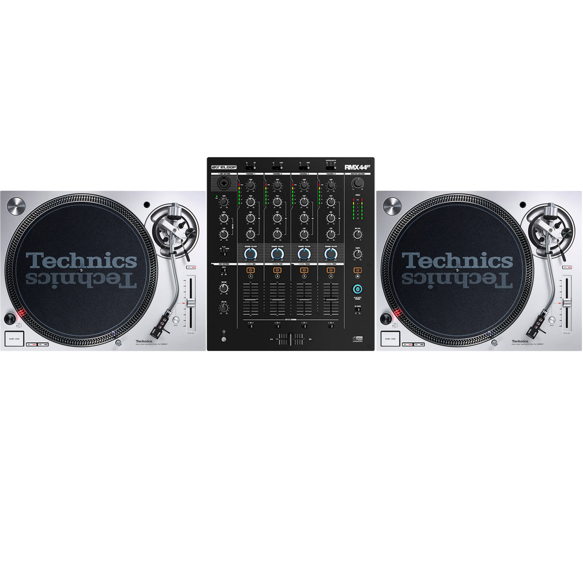 Technics SL1200 MK7 Pair + Reloop RMX-44 BT Mixer