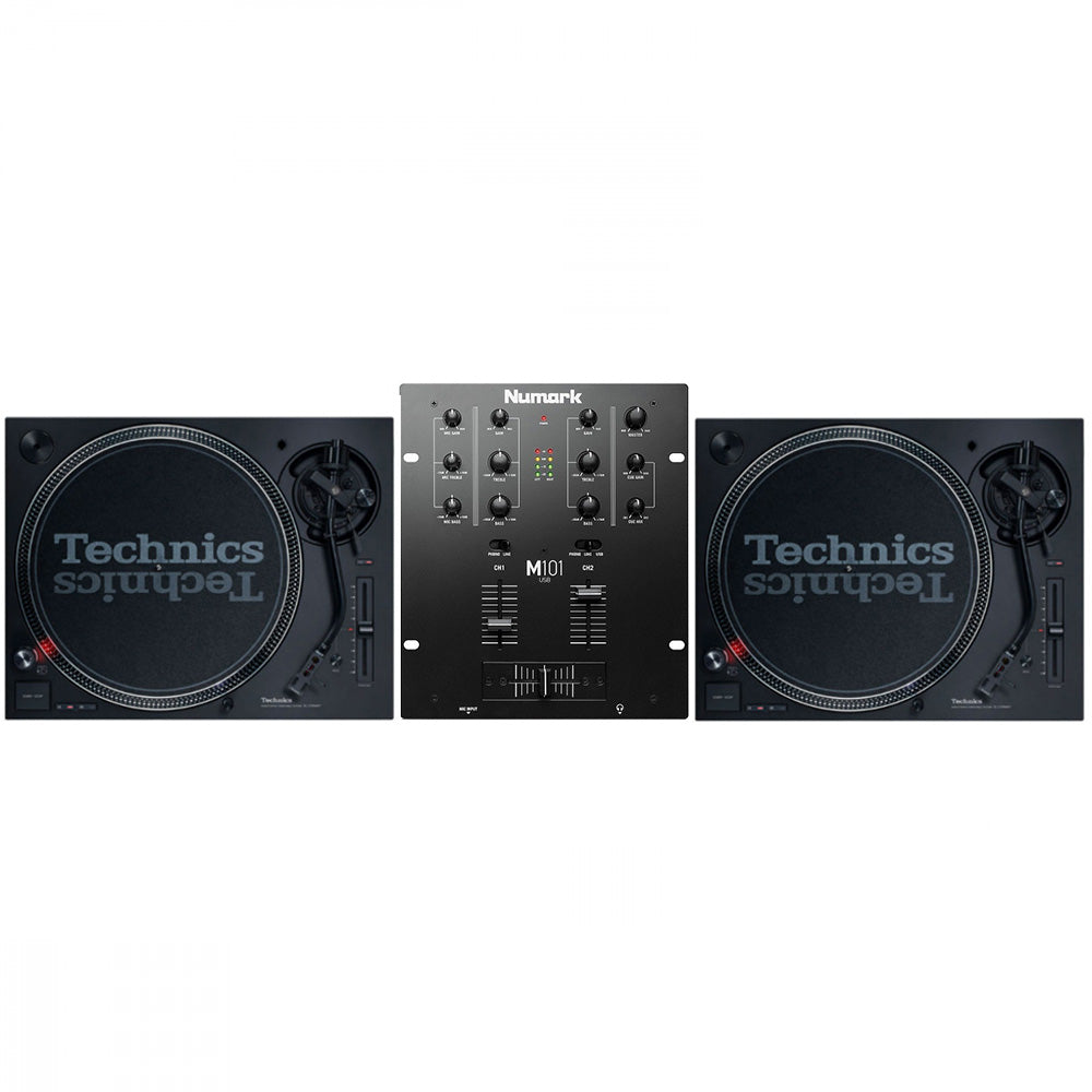 Technics SL 1210 MK7 Pair + Numark M101 USB Mixer Bundle