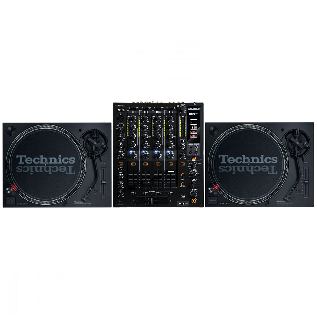 Technics SL 1210 MK7 Pair + RMX60 Mixer